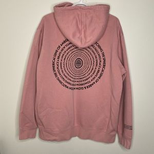H&M blush pink psychedelic hoodie size xl